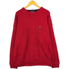 Vintage Ralph Lauren CHAPS herringbone cotton knit sweater size L men's 