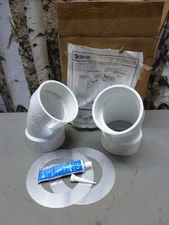AO Smith BTH 300/400/500 Vent Kit 4" PVC Spears DWV 45° Elbow P321-040 USA