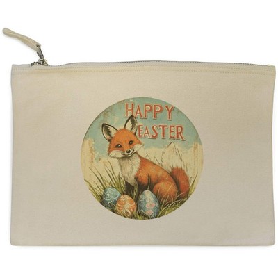 Canvas Clutch / Zubehörkoffer ''Frohe Ostern mit Fuchs'' (CL00043979)