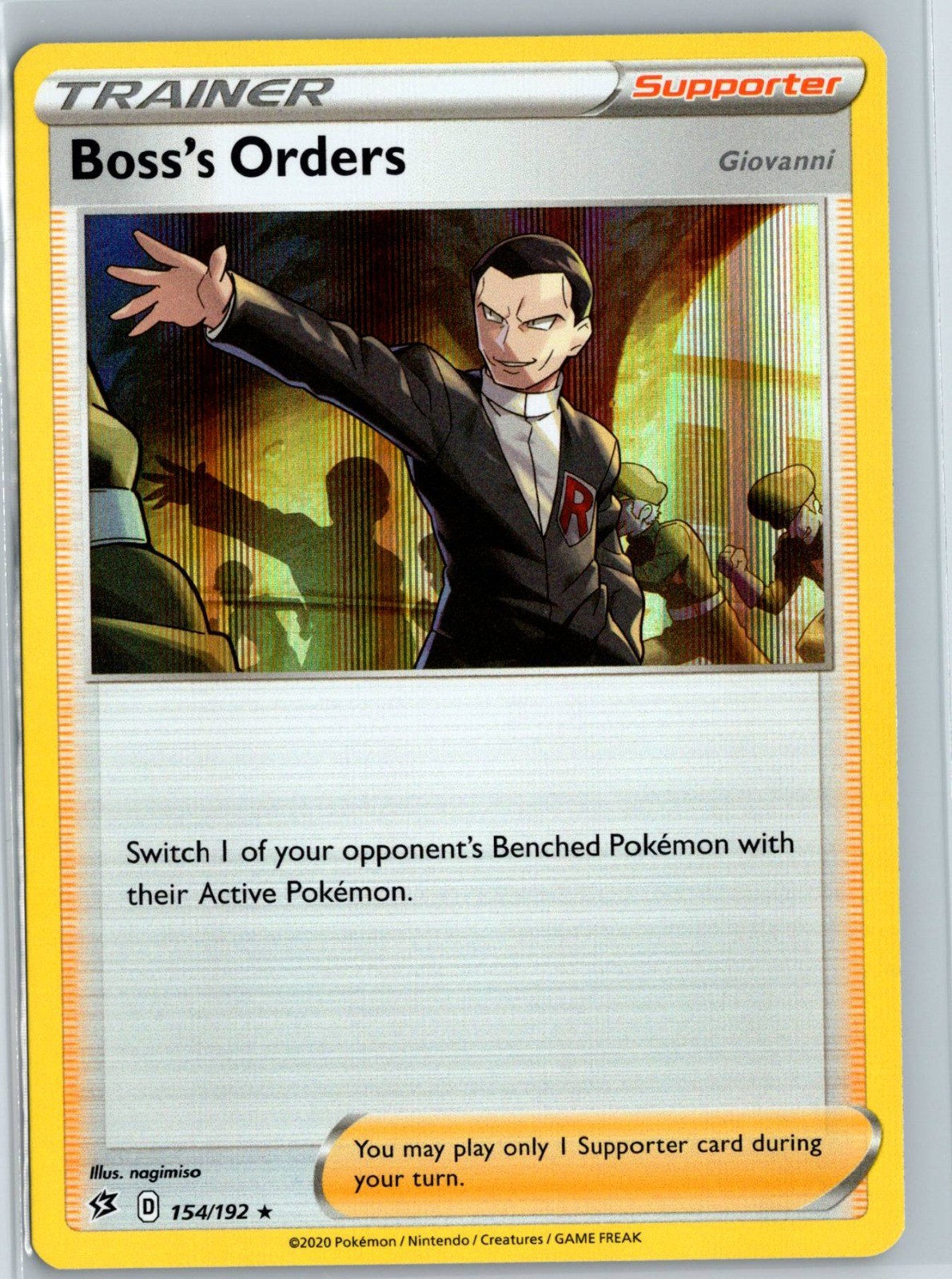 Boss's Orders Holo Holo Rare SWSH02: Rebel Clash 154/192 NM