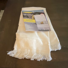 Charles Craft Maxton Velour Guest Towel Ecru 14 Count Cotton for Cross Stitch