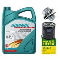 MotoröL Filter Set 0W-20 5 Liter + ÖLablassschraube FüR Toyota Prius RAV 4 IV