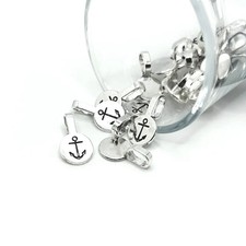Silver Glue-On Anchor Jewelry Bails, 18x10mm ...