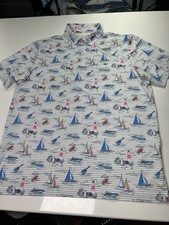 Vineyard Vines Performance Golf Polo Shirt Men Size L