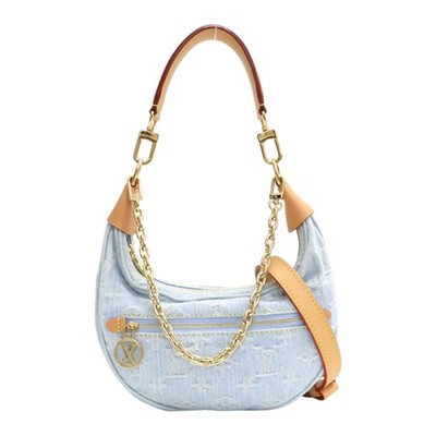 LOUIS VUITTON Loop Shoulder Bag Denim Blue M24846 #RFID