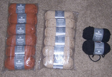 Lot of 6 Patons Highland Bulky Yarn - Golden or Wheat - Same Dye Lot