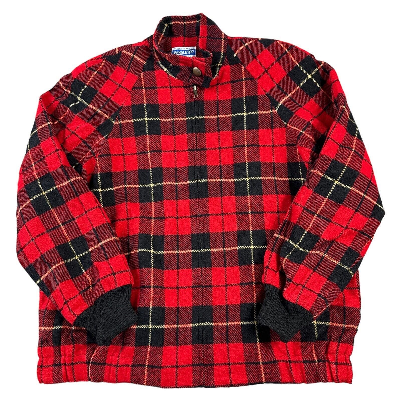 Vintage Pendleton Wool Bomber Jacket Buffalo Plai… - image 1