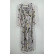 Womens Fairy Babydoll Maxi Dress Size S Romantic Floral Pastes Garden Party