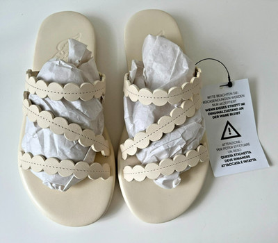 NWT ANCIENT GREEK SANDALS OCEANIS LEATHER SANDALS 5 EU 35 OFF WHITE RET $230