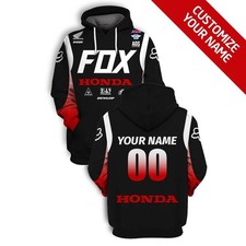 Custom Name Honda Racing 3D Lightweight Hoodie For Men
