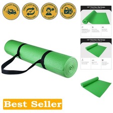 Eco-Friendly Non-Slip 1/4-Inch Yoga Mat - Carrying Strap & Comfort Included