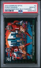 2024 Panini Donruss Optic Downtown Duos Samuel Purdy #2 BLK Pandora PSA 10