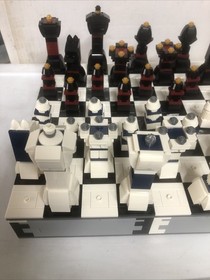 LEGO Chess & Checkers Complete Board Game Missing Two Parts See Pictures