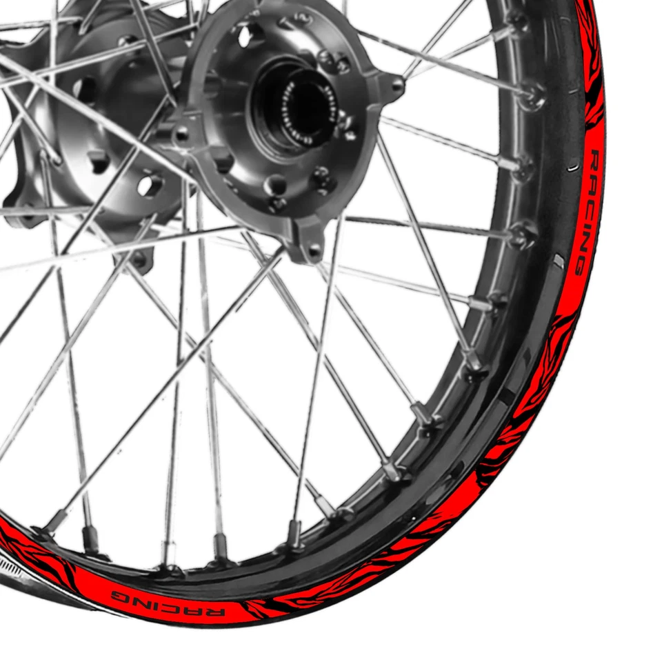 Red W01B MX Bikes Strips Rim Sticker For TM Racing 450EN EN450F 07-2021 Foto 2 de 4