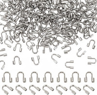 200 StüCk 304 Edelstahl DrahtschutzbüGel 0.7Mm Loch U FöRmige DrahtschutzbüGel F