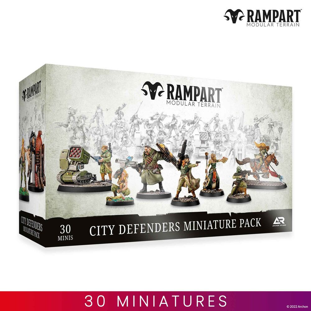 Archon Studio - RAM0003 - Rampart Modular Terrain: City Defenders Miniature Pack