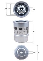 Mahle Kc 236 Kraftstofffilter FüR Nissan