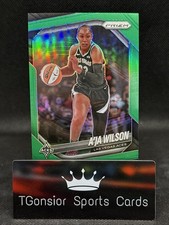 2025 Panini WNBA Prizm A'ja Wilson Green Prizm #76 Las Vegas Aces