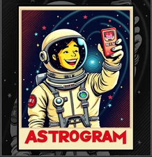 Astrogram Pop Art Space Selfie Poster Printable Wall Art Instant