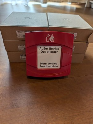 6x Notifier NFXI-DKME-R Handfeuermelder Hausalarm | Rot | mit Isolator | NEU OVP