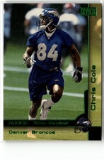 2000 SkyBox #229 Chris Cole RC Broncos  Rookie Card. rookie card picture