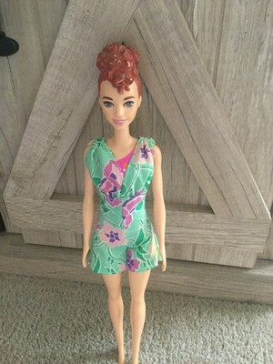 Barbie Doll Shorts Short Jumper Mint Green Color with Purple Pink Flowers Floral