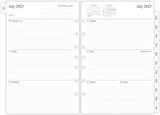 Newestor 2025-2026 Planner Refill for Mini Binder, Weekly & Monthly, July 2025 -