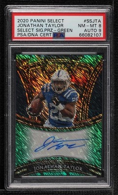 2020 Select Signatures Green Prizm 4/5 Jonathan Taylor PSA 8 Rookie Auto RC 1ng7