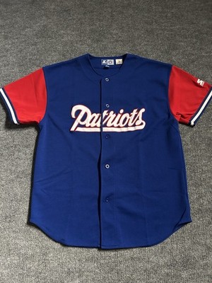 Vintage Starter New England Patriots Drew Bledsoe Baseball Jersey XL Rare HK