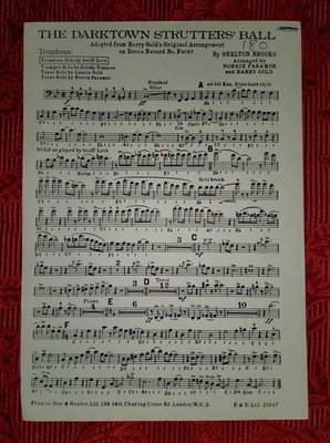 The Darktown Strutters' Ball - Shelton Brooks Sheet Music (Trombone). Ref00069