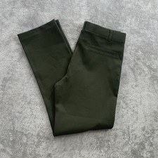 Quince Pants Women M Petite Ultra Stretch Ponte Straight Leg Olive Green Pull On