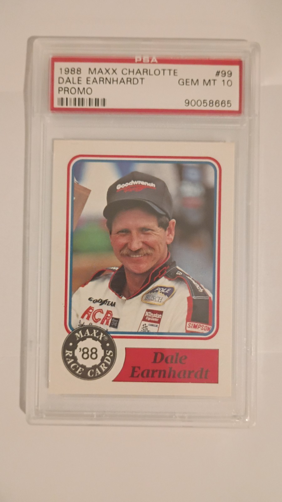 1988 Maxx Charlotte #99 Dale Earnhardt  Rookie PSA 10 Gem Mint