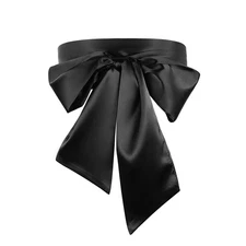 Satin Waist Belts for Women Sash 3.5'' Wide Dress Belt Formal Silk Sash Tie