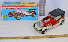 DE LUXE OLD TIME CAR TIN BATTERY TOY BOXED WORKS