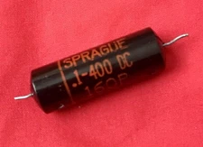 Sprague .1 uF 400V Capacitor Black Beauty 160P measures within 10%, good!