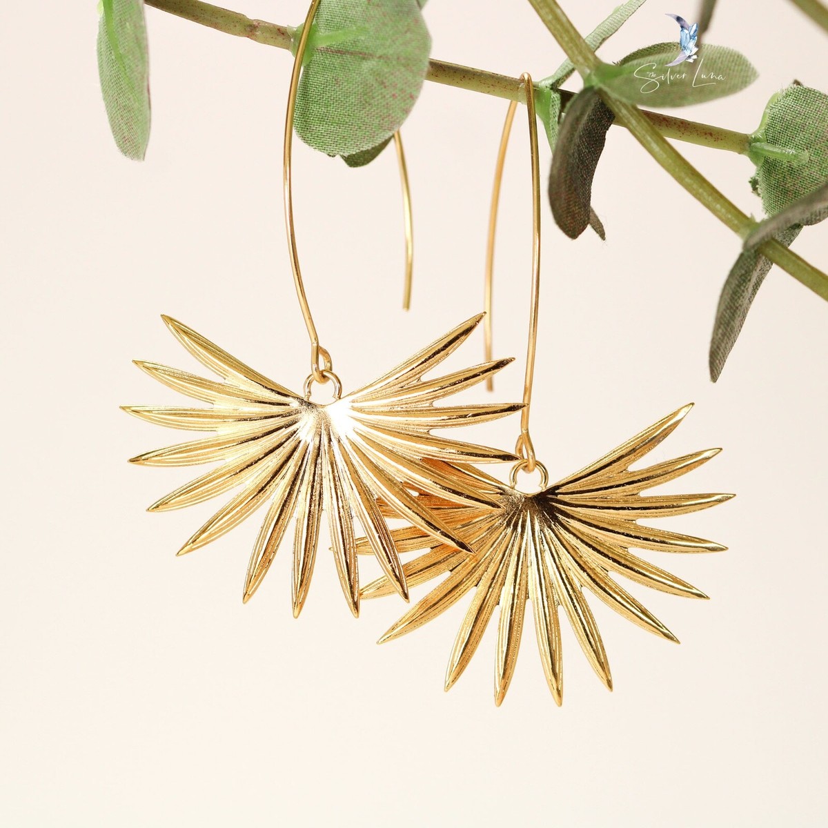 Stainless Steel leaf drop earrings. Stainless Steel leaf drop earrings.