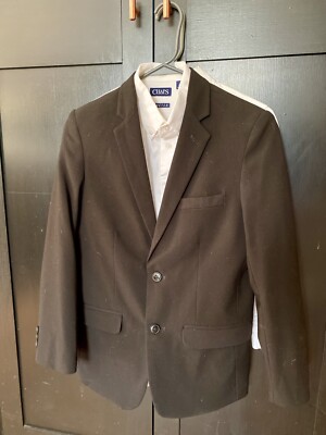Boys 14 CHAPS navy Blazer/Sports Coat w/long sleeve AND short sleeve button-down