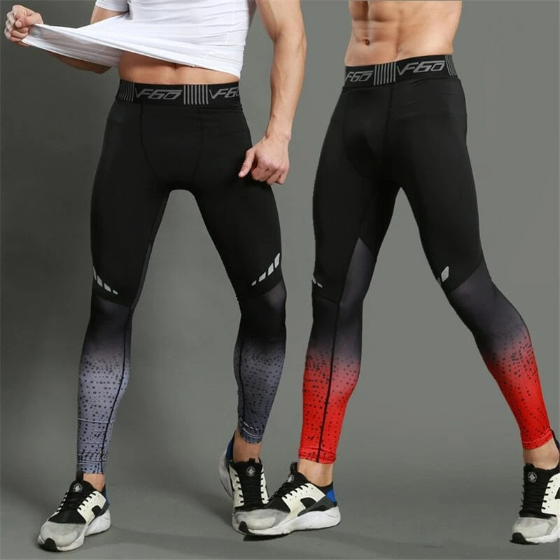 New brand 2019 Men's Tights Pants Gym Skinny Leggins Running Fitness  Sportswear