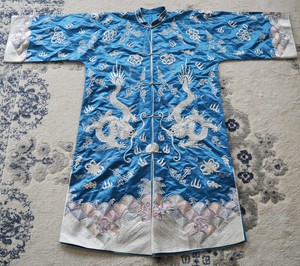 ANTIQUE CHINESE ROBE COURT DRESS IMPERIAL EMBROIDERED SILK QING DYNAS EMBROIDER