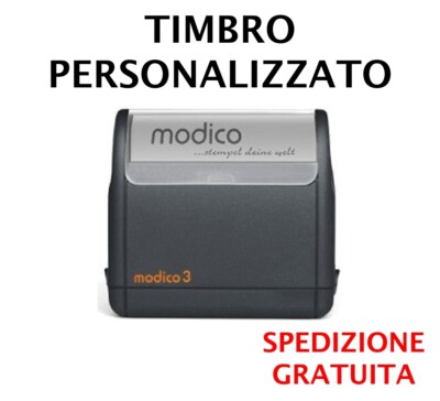 TIMBRO MODICO 3 52X18mm AUTOINCHIOSTRANTE PERSONALIZZATO | eBay
