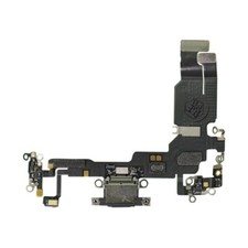 Flex Cable Charge Port Assembly for Apple iPhone 15 Black Premium Repair Part
