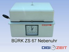 Rejestracja czasu Zegar stemplowy BÜRK ZS 67 Napęd Zegary boczne Impuls Zegar główny Gwarancja