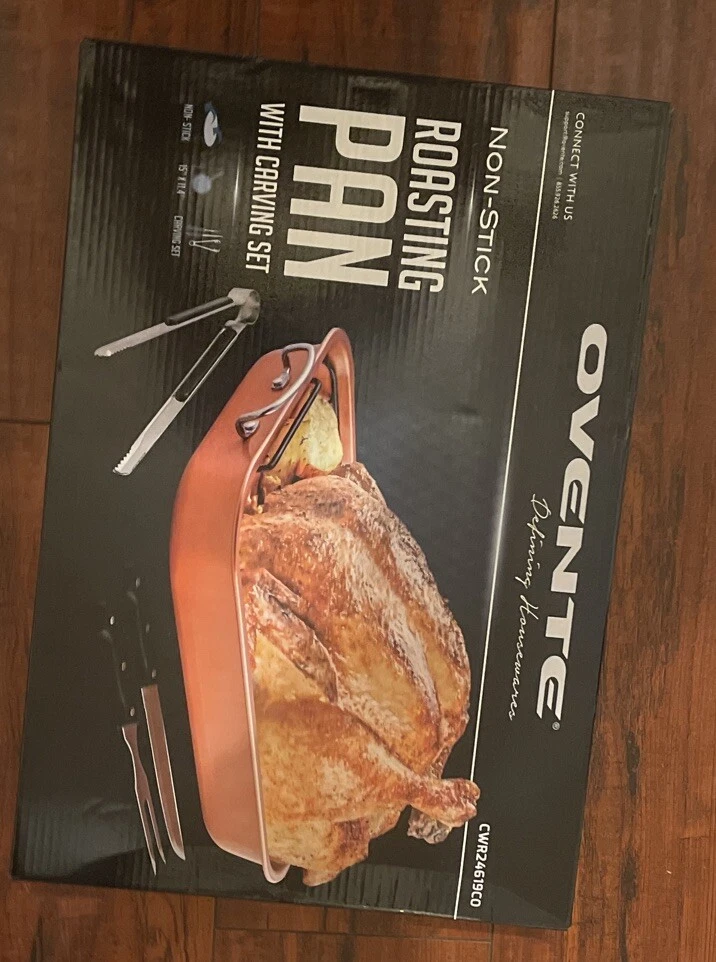 NIB OVENTE ROASTING PAN INCLUDING UTENSILS