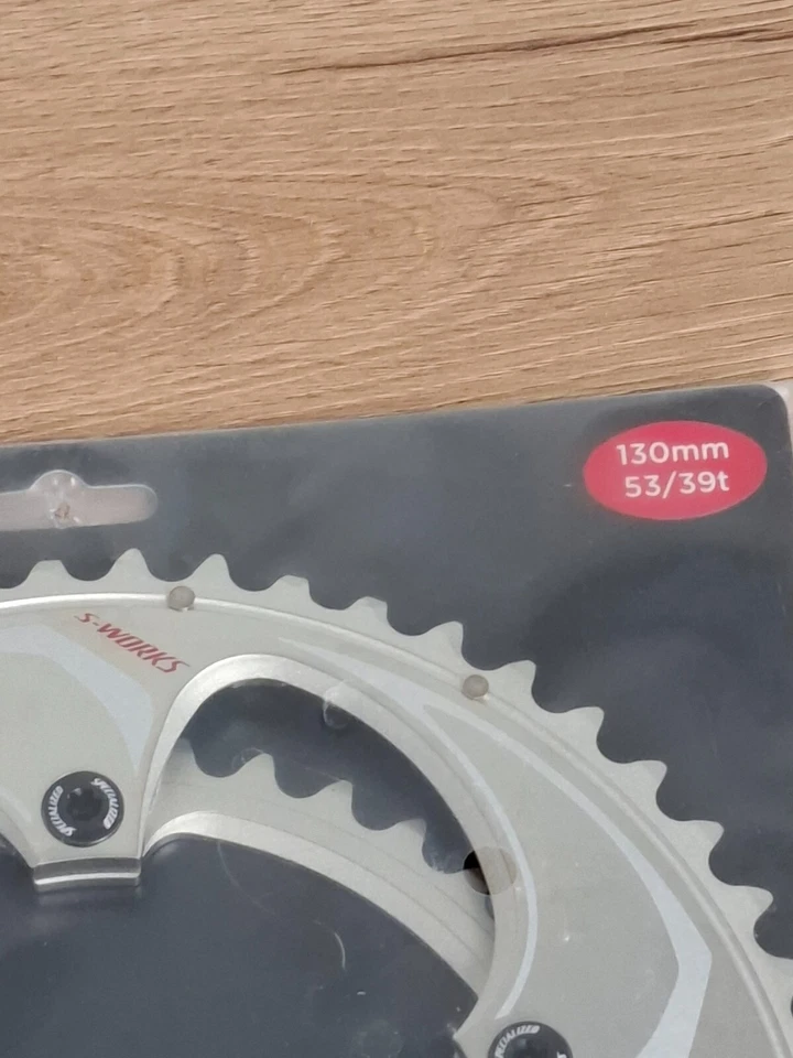 Juego de platos de carretera Specialized S-Works 53T, 39T 130BCD piezas retro nuevo en caja Foto 2 de 4