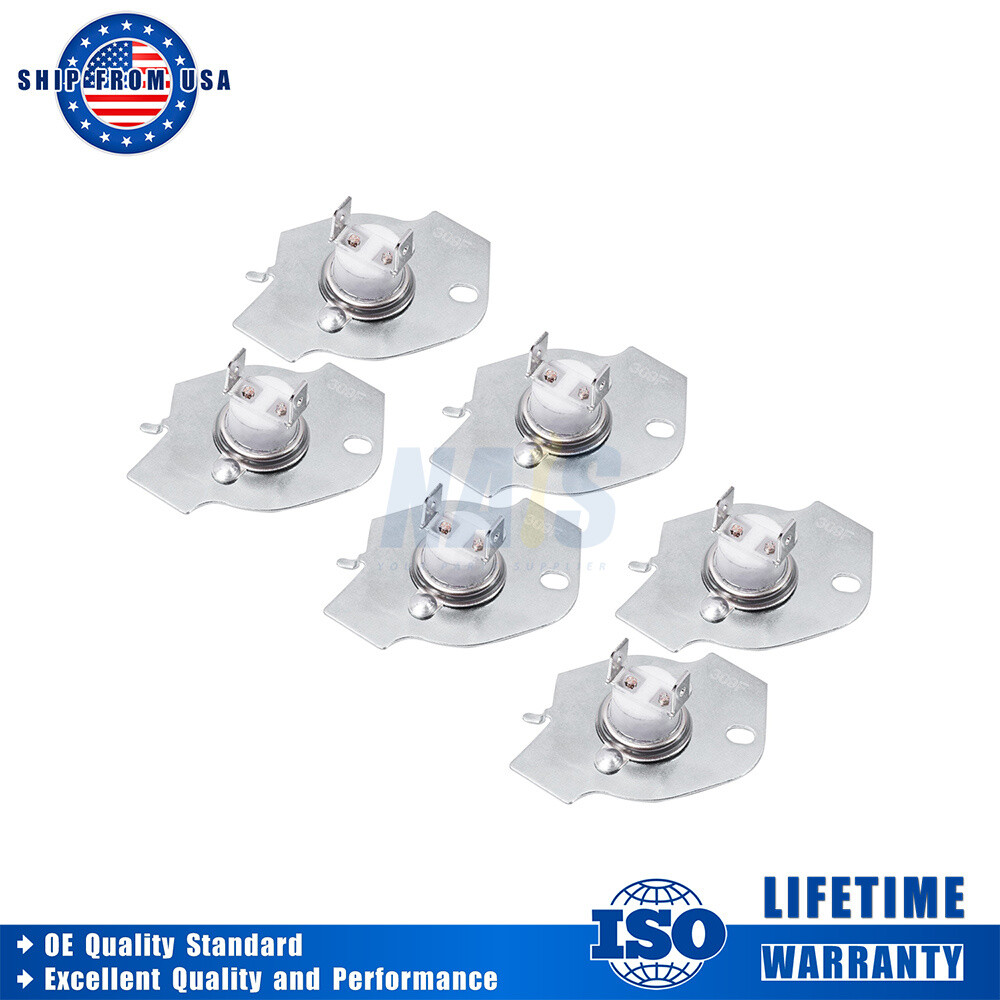6 Pack Whirlpool Dryer Thermal Fuse 3977393 WP3977393 Replacement