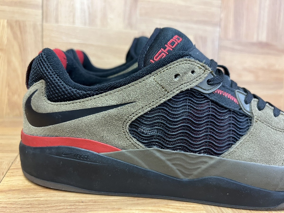 RARE🔥 Ishod Wair × Nike SB Light Olive Sz 12 DC7232-300 Sneakers