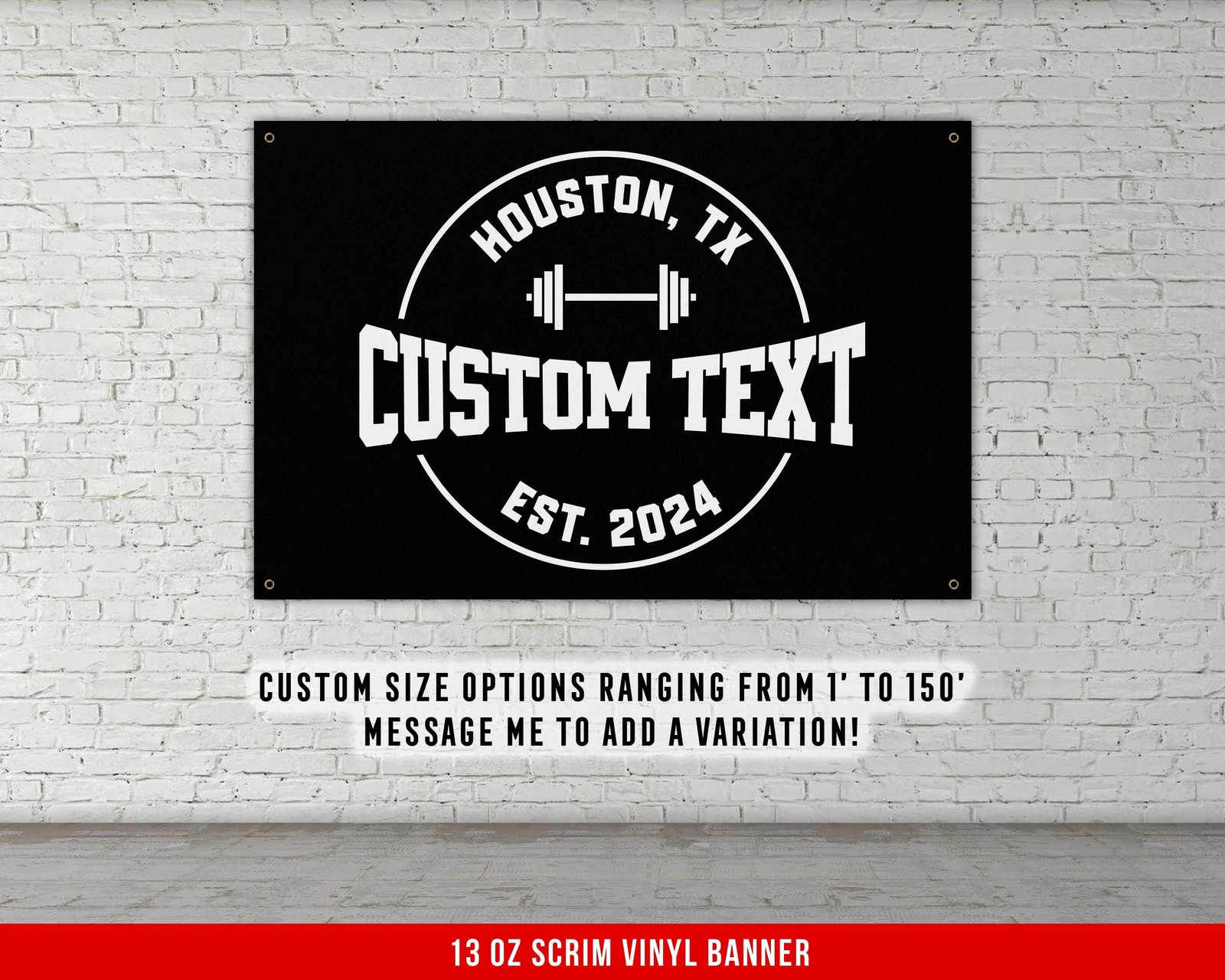 Personalized Home Gym Banner - Custom Workout Inspiration Decor