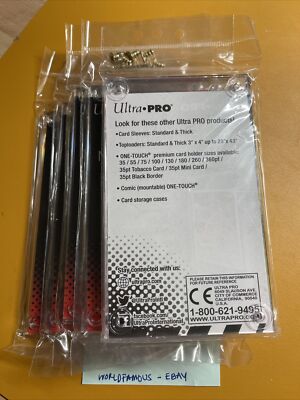5-Pack Ultra Pro 4-Screw Screwdown Card Holders - Non-Recessed, UV Protected For Trading Cards