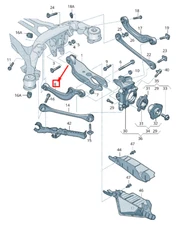 NEW AUDI A8 4N FRONT RIGHT UPPER WISHBONE ARM 4N0505324D GENUINE
