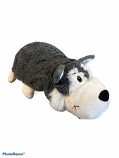 Flip A Zoo HUSKY + POLAR BEAR 2-in-1 Stuffed 16" FLIPAZOO Pillow Plush